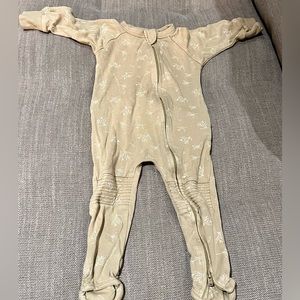 Goumi zipper jumpsuit: sage 6-12M